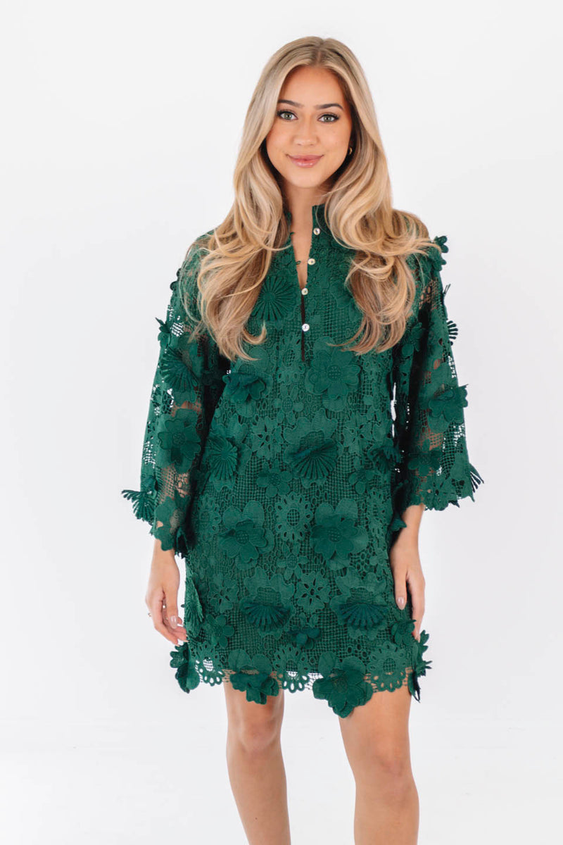 The Seraphina Dress - Hunter Green