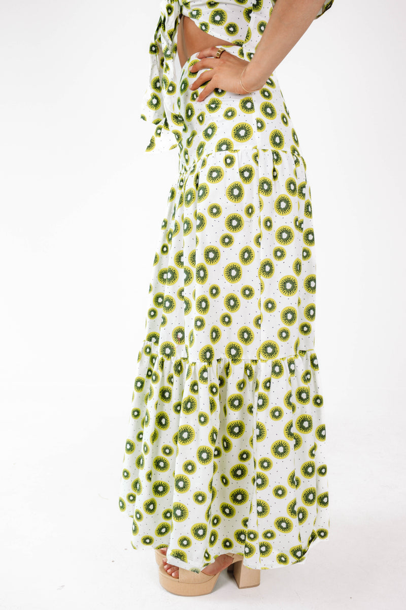 Covered In Kiwi Midi Skirt - Green – The Impeccable Pig