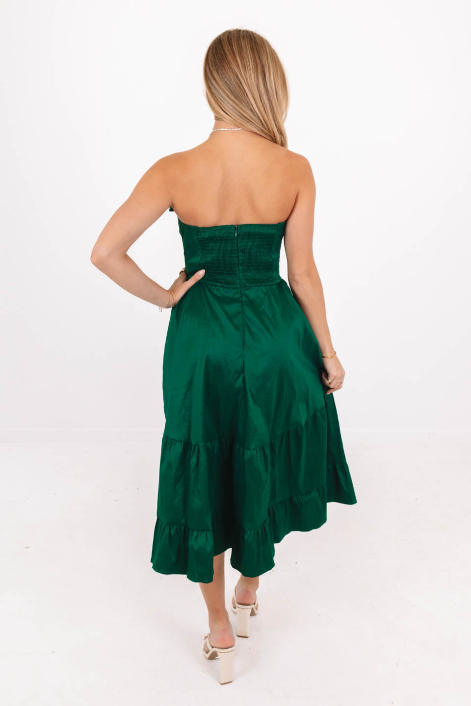 Home For Christmas Midi Dress Green Small