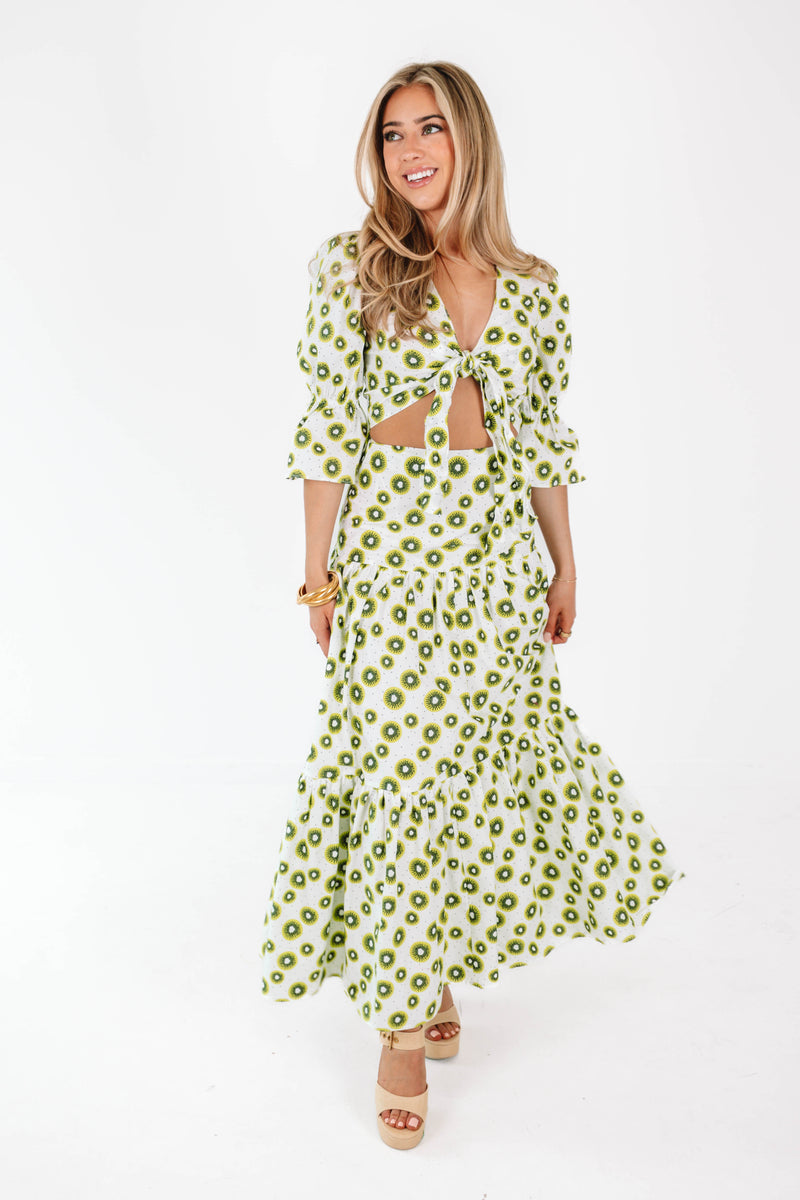 Covered In Kiwi Midi Skirt - Green – The Impeccable Pig