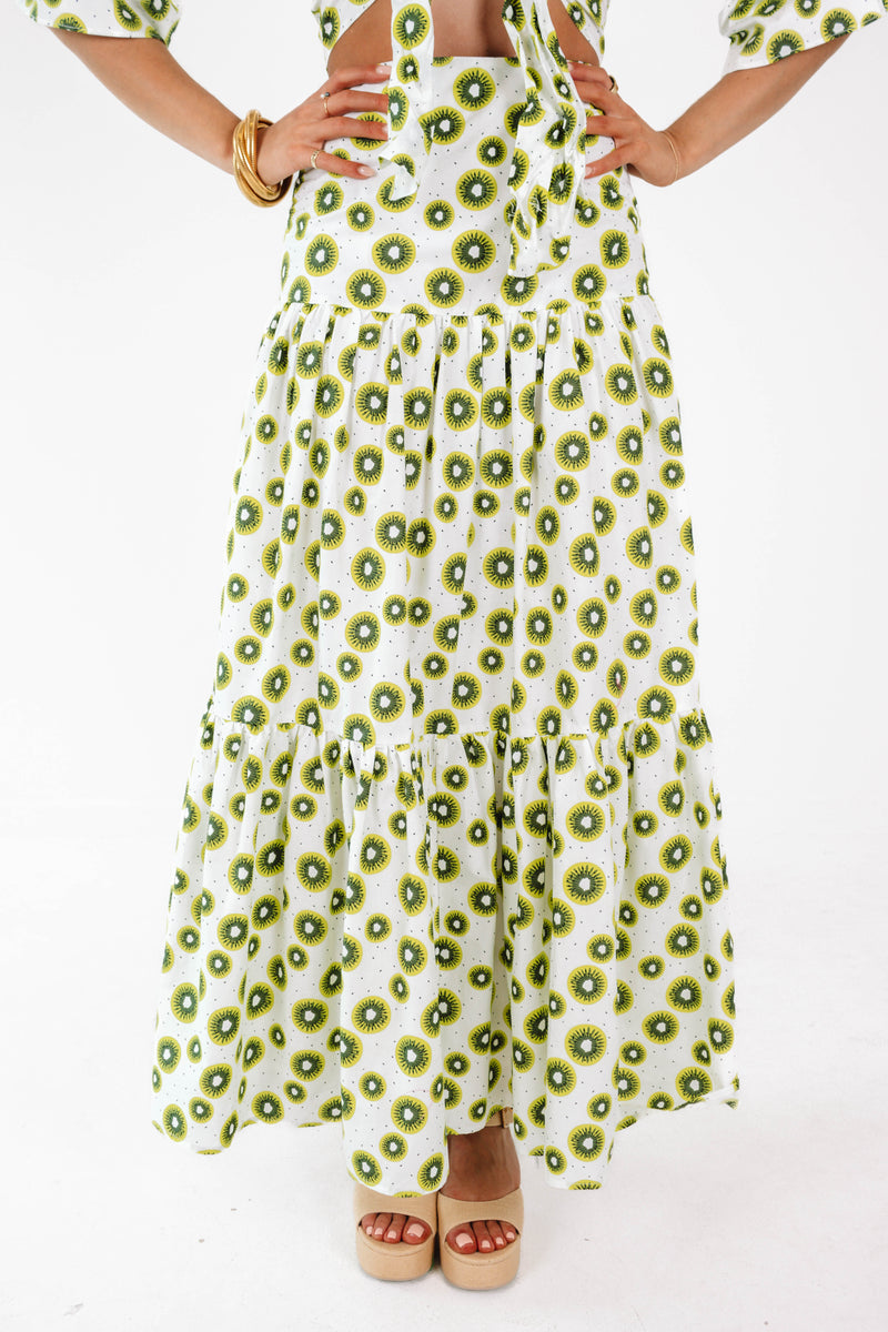 Covered In Kiwi Midi Skirt - Green – The Impeccable Pig